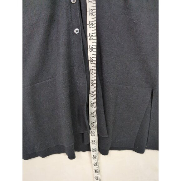 J Jill Duster Cardigan Womens S Petite‎ Black Capsule Minimalist Preppy Academia - Picture 11 of 13
